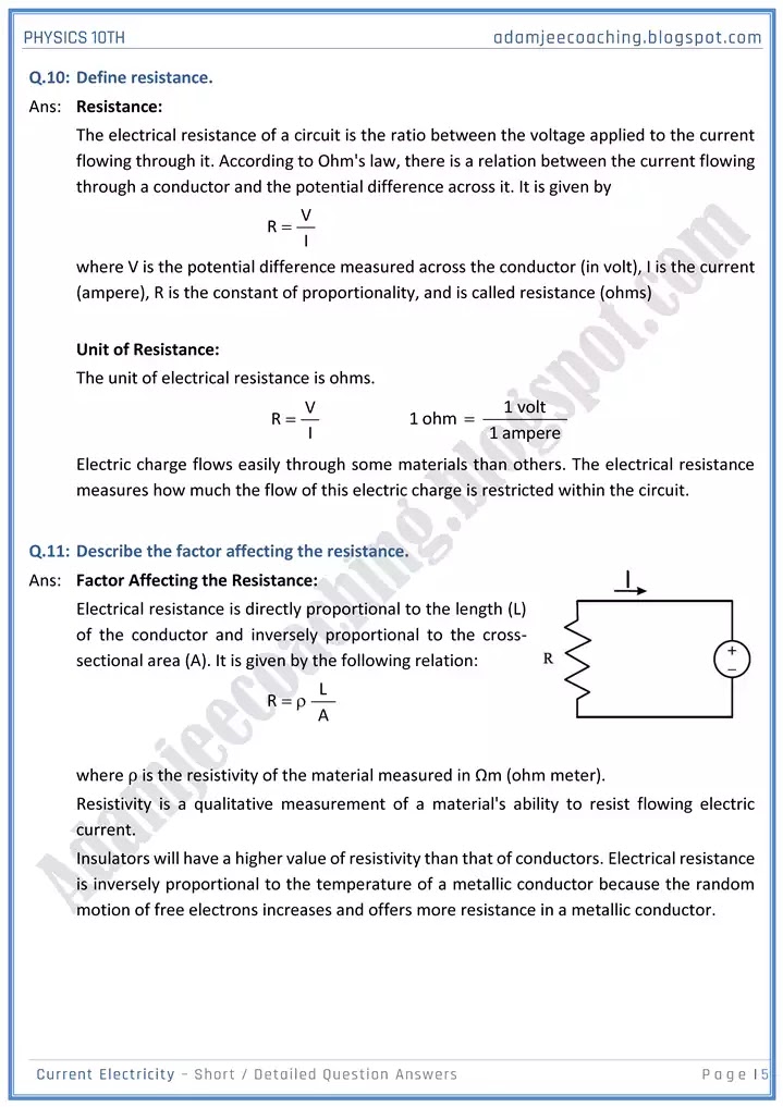 current-electricity-short-and-detailed-answer-questions-physics-10th