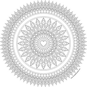 Heart sights mandala coloring page in jpg and transparent png format #coloringpage #adultcoloring #mandala