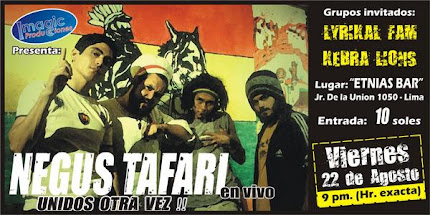 Negus Tafari "Unidos Otra Vez" en vivo