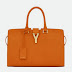 YSL Saint Laurent Cabas Chyc Handbag in Orange Leather 311208 7507