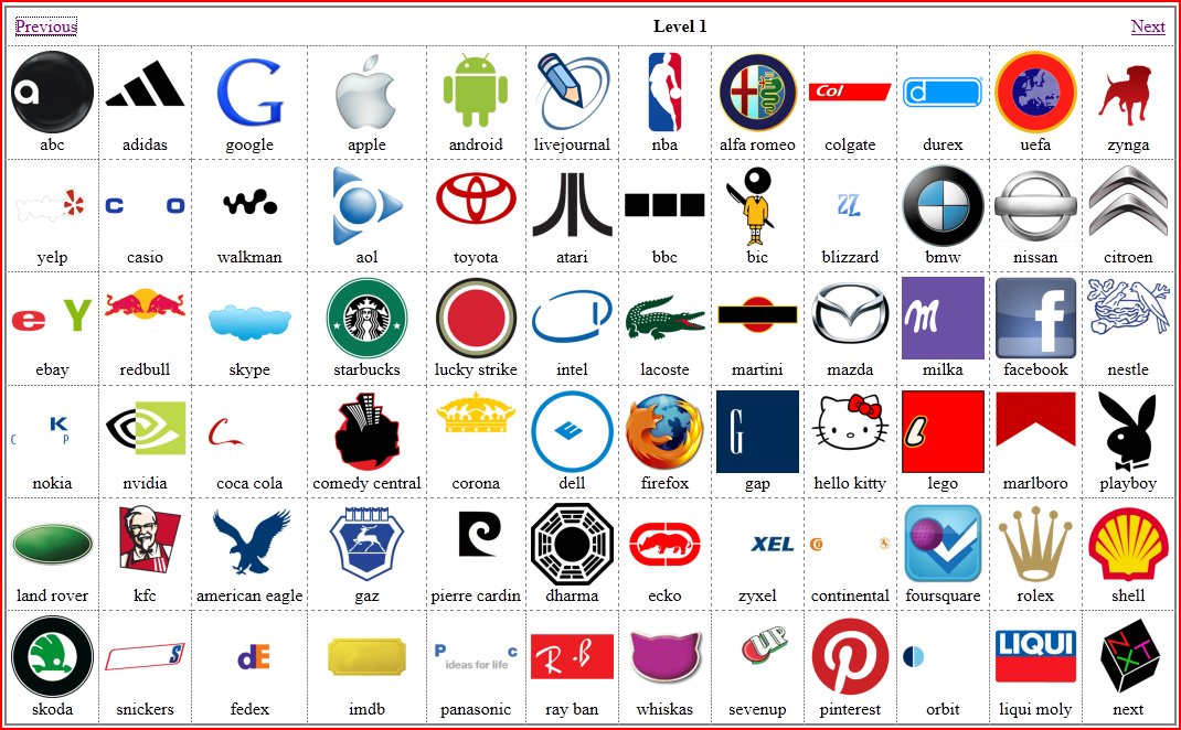 logo quiz questions level 1