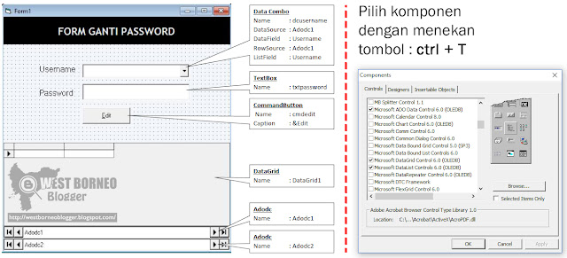 Membuat Form Ganti Password di VB6.0