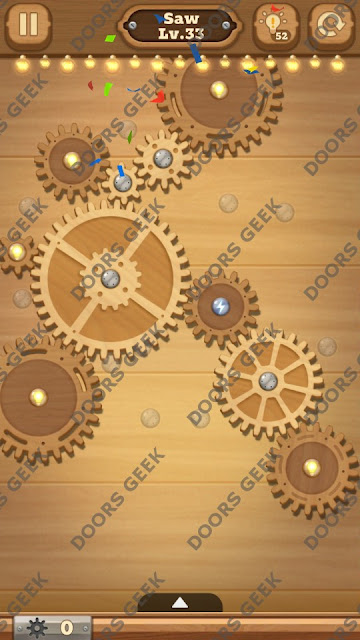 Fix it: Gear Puzzle [Saw] Level 33 Solution, Cheats, Walkthrough for Android, iPhone, iPad and iPod