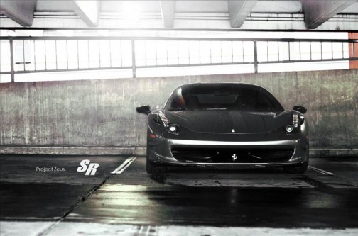 Ferrari 458 italia Black Wallpaper