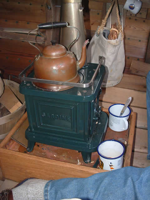 ice shack wood stove