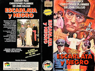 Carátula VHS: Escarlata y negro (1983)