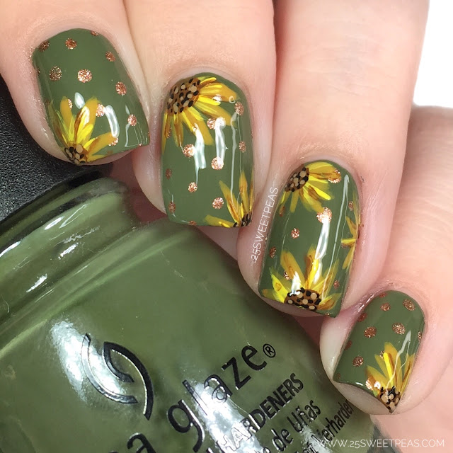 Sunflower Nail Art