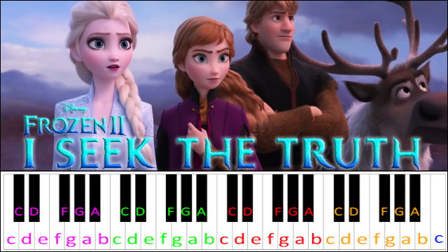 I Seek The Truth - Outtake (Frozen 2) Piano / Keyboard Easy Letter Notes for Beginners