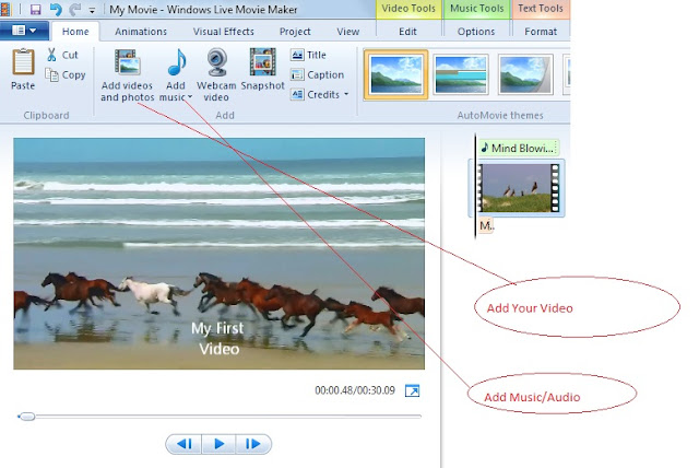 Edit Video in Windows Live Movie Maker