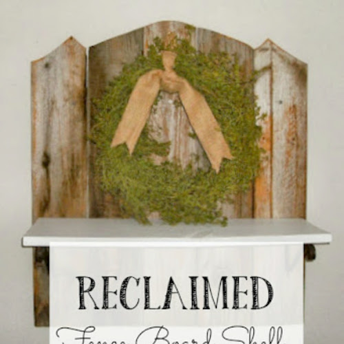 DIY Reclaimed Fence Board Shelf