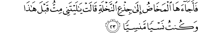 Surat Maryam Ayat 23