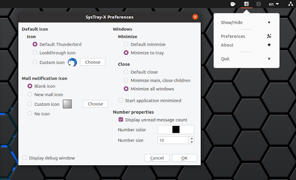 systray-x thunderbird