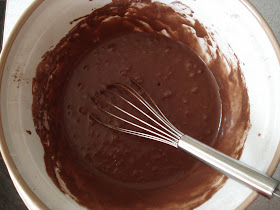 Vegan chocolate cake batter in a bowl