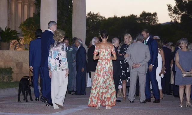 Queen Letizia wore a new printed maxi dress by Charo Ruiz Ibiza. Calzados Picon Letizia espadrilles. Isabel Guarch