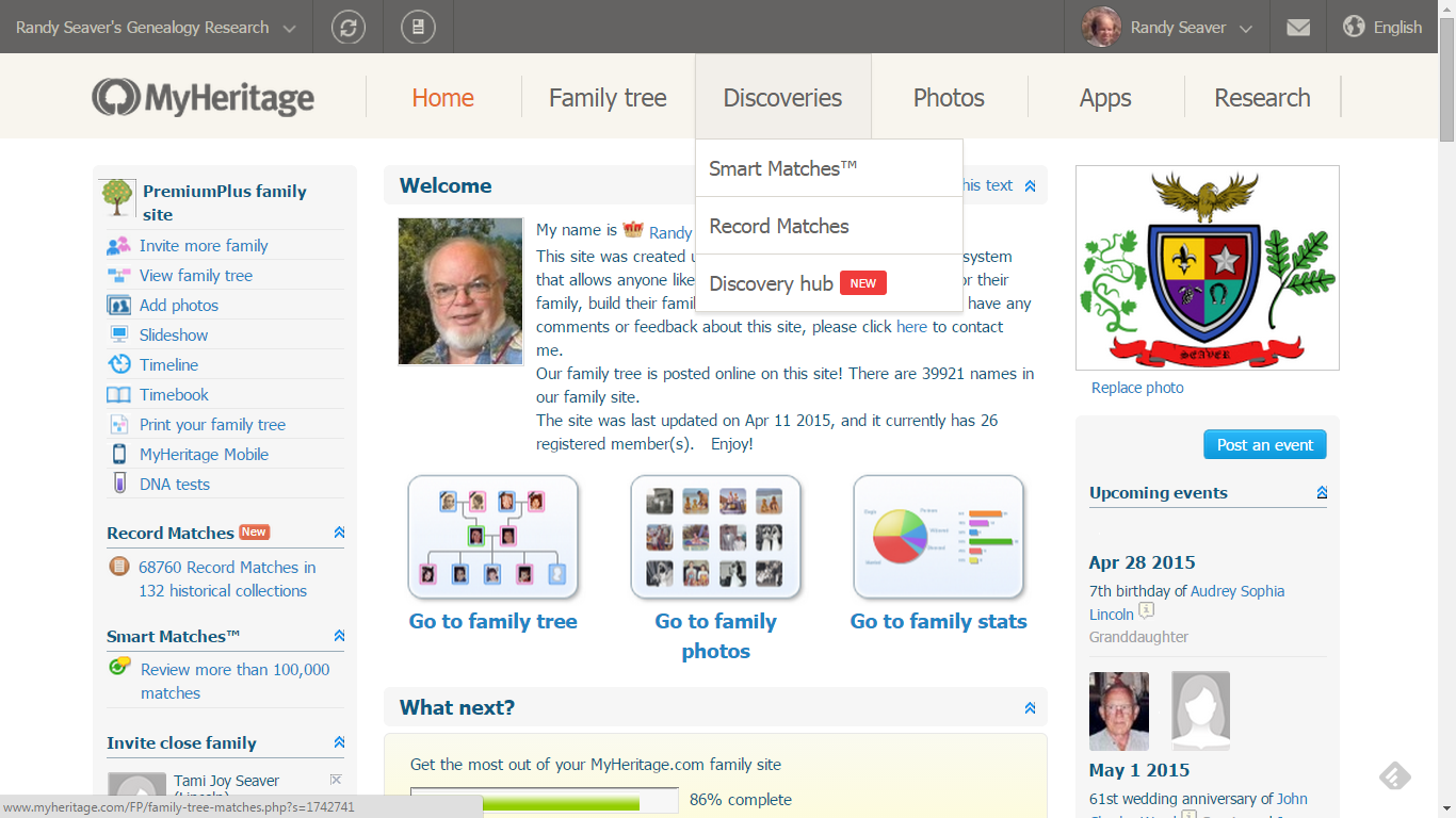 Genea Musings MyHeritage  Adds Discoveries to Your 
