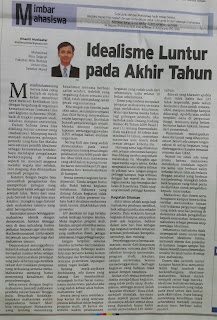 Idealisme Luntur pada Akhir Tahun