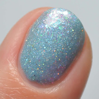 sky blue holo nail polish