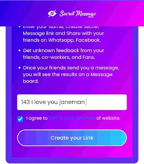 Send anonymous message website