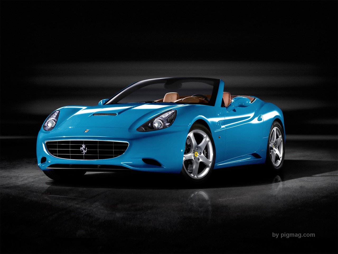 1230carswallpapers: Sky Blue Ferrari