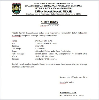 Contoh Surat Perintah Dari Kepala Sekolah Ke Guru Contoh Surat