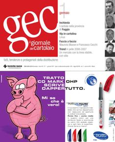 GEC. Il Giornale del Cartolaio 2007-01 - Gennaio 2007 | ISSN 0394-8234 | TRUE PDF | Bimestrale | Professionisti | Grafica | Cartotecnica | Distribuzione
GEC. Il Giornale del Cartolaio è una rivista rivolta a tutti gli operatori del settore cartoleria, cartotecnica, scolastica, ufficio, cancelleria e regalistica. Raggiunge costantemente tutti gli addetti ai lavori e si propone come l'interfaccia tra produttori, distributori (grossisti e dettaglianti) e GDO, rappresentando un prezioso filo diretto tra chi è a contatto con le esigenze del pubblico e delle aziende, sempre in cerca di idee e produttori nuovi. GEC. Il Giornale del Cartolaio è uno strumento di facile e comoda consultazione, dove si possono trovare tutte le novità del ricco mondo della cartoleria.