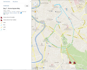 rome, italy, map, day 7, google maps, catacomb, 