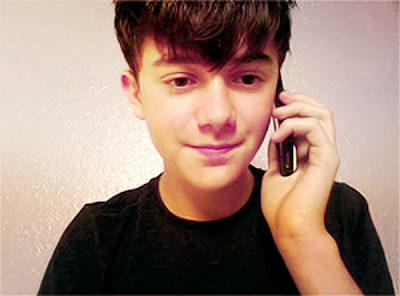 Greyson Chance calling his fans on the phone