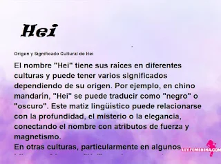 significado del nombre Hei