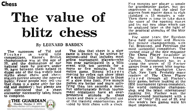 The Value of Blitz Chess