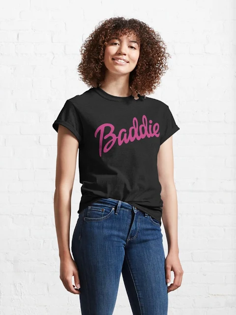 Baddie logo parody T-shirt.