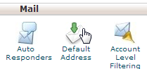 Default address cpanel