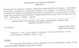 Anganwadi Strike: ESMA ను ప్రయోగించిన ఆంధ్ర ప్రదేశ్ ప్రభుత్వం - ఉత్తర్వులు జారీ