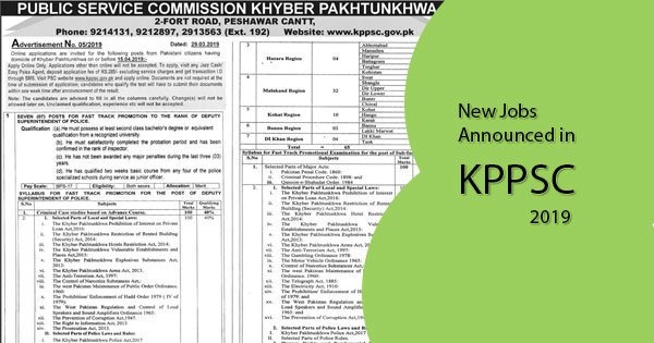 KPPSC New Jobs 2019