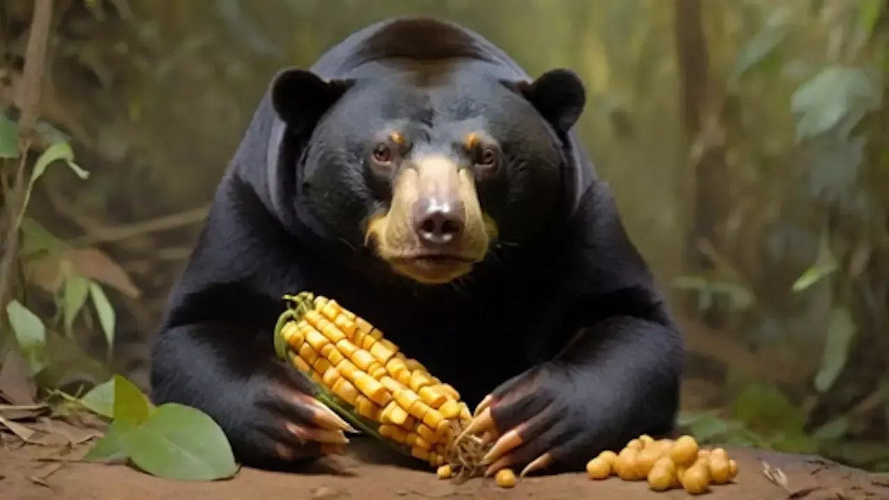 The sun bear's diet is diverse and fascinating, offering unique insights into the feeding habits of this small bear species.