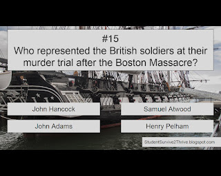 Who represented the British soldiers at their murder trial after the Boston Massacre? Answer choices include: John Hancock, Samuel Atwood, John Adams, Henry Helham