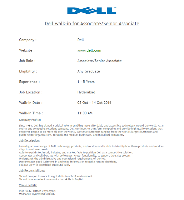 Dell walk-in