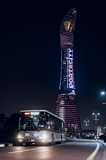 برج اسباير في الدوحة ليلة افتتاح مونديال كاس العالم 2022