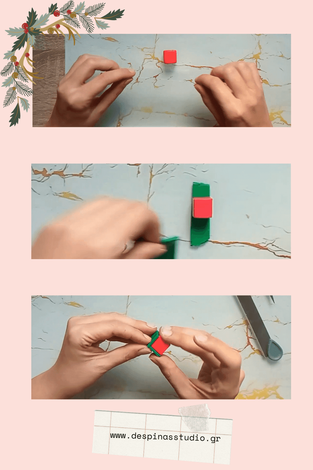 Polymer clay tutorial Christmas gift cane