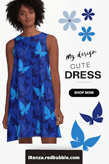 Blue Butterflies Dress.