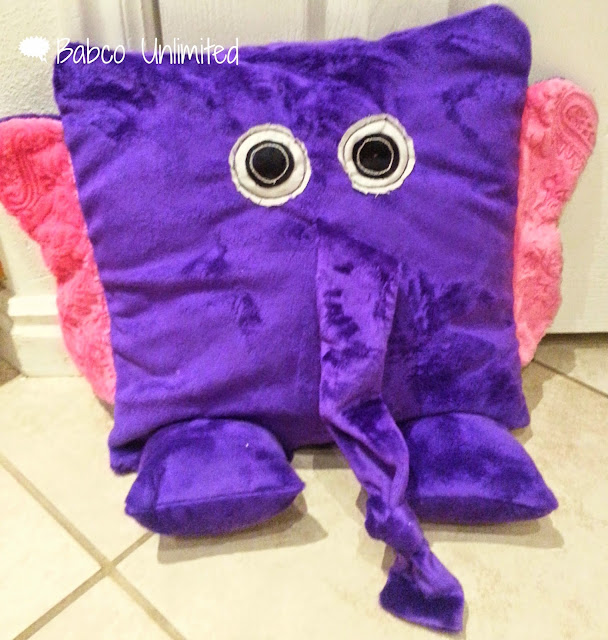 BabcoUnlimited.blogspot.com - Animal Pillow Pets, Purple Elephant Pillow