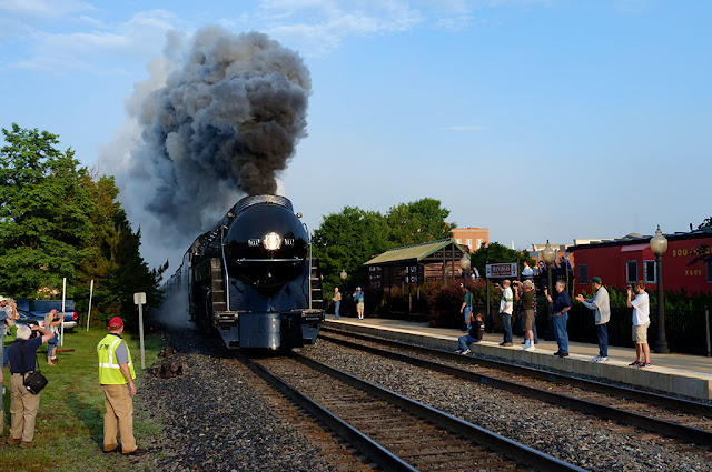 N&W 611 pulls into Manassas, VA