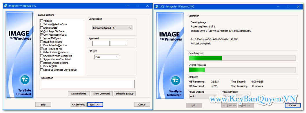 Download và cài đặt TeraByte Drive Image Backup & Restore Suite 3.32 Full Key,  Siêu ứng dụng phục hồi hệ thống máy trạm và Server .