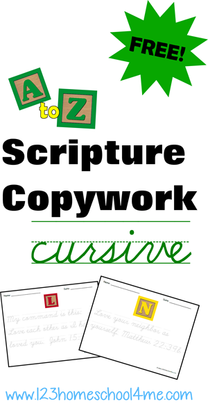 writing pages - free bible verses copywork