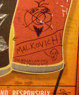 Malkovich graffiti in Shay's