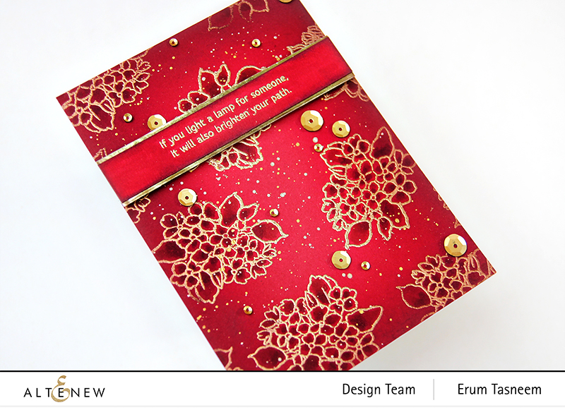 Altenew Tranquility Rose Stamp Set | Erum Tasneem | @pr0digy0