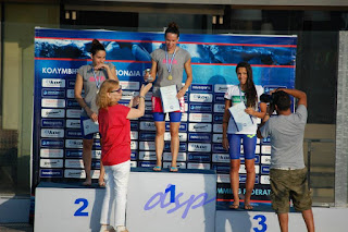 την απονομή (πρώτη θέση) από το πανελλήνιο Πρωτάθλημα Ανδρών-Γυναικών 2015 καθώς και από το  διεθνές μίτινγκ "Ακρόπολις Grand Prix" 2013 αντίστοιχα (και τα δύο στο κολυμβητηριο του Αλίμου) .