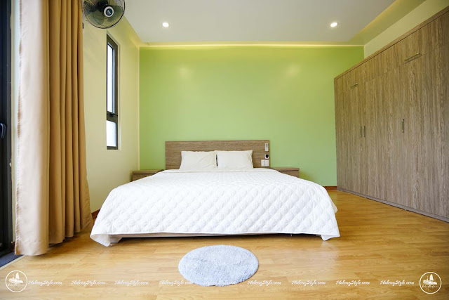 Phòng ngủ với nội thất cao cấp của Villa Blue Ocean