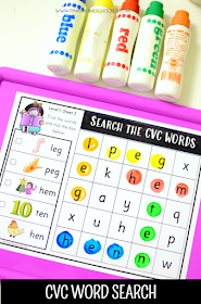CVC Word Search for Literacy