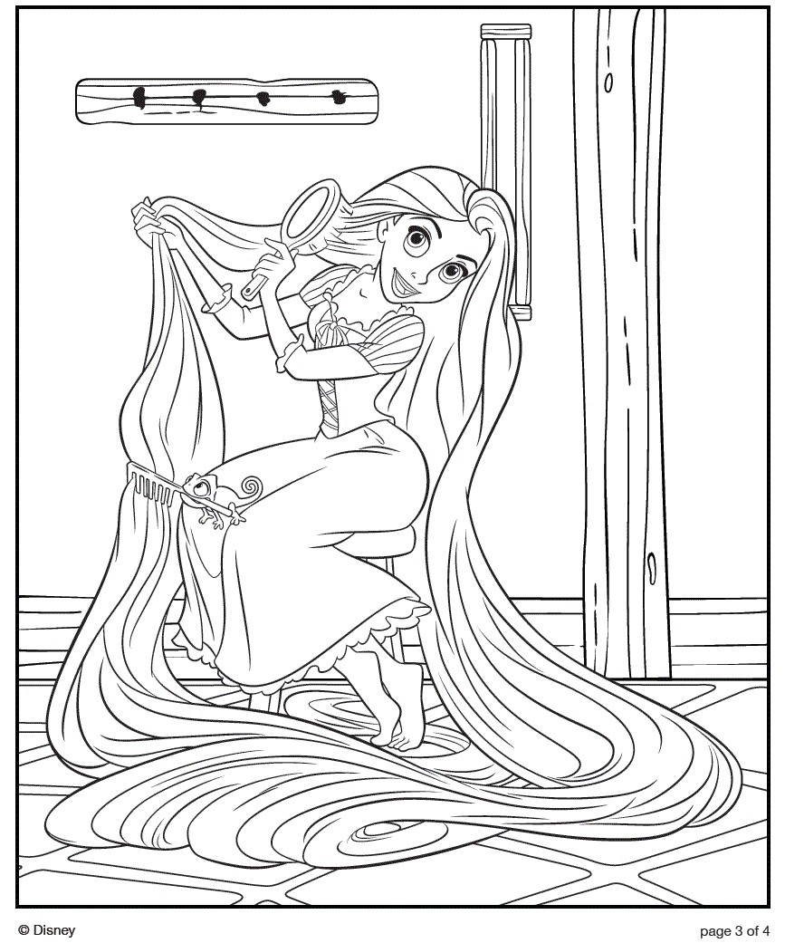 DISNEY COLORING PAGES: TANGLED COLORING PAGES OF DISNEY'S PRINCESS RAPUNZEL