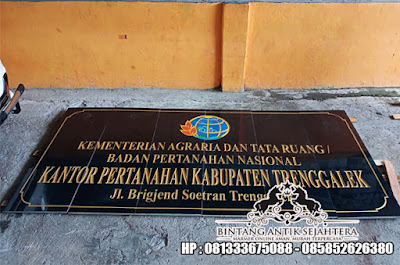 Papan Nama Kantor Batu Granit